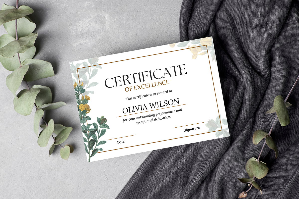5 Organic Certificates Templates, a Templates & Theme by TemplateCastleStore (Photo 4 of 9)