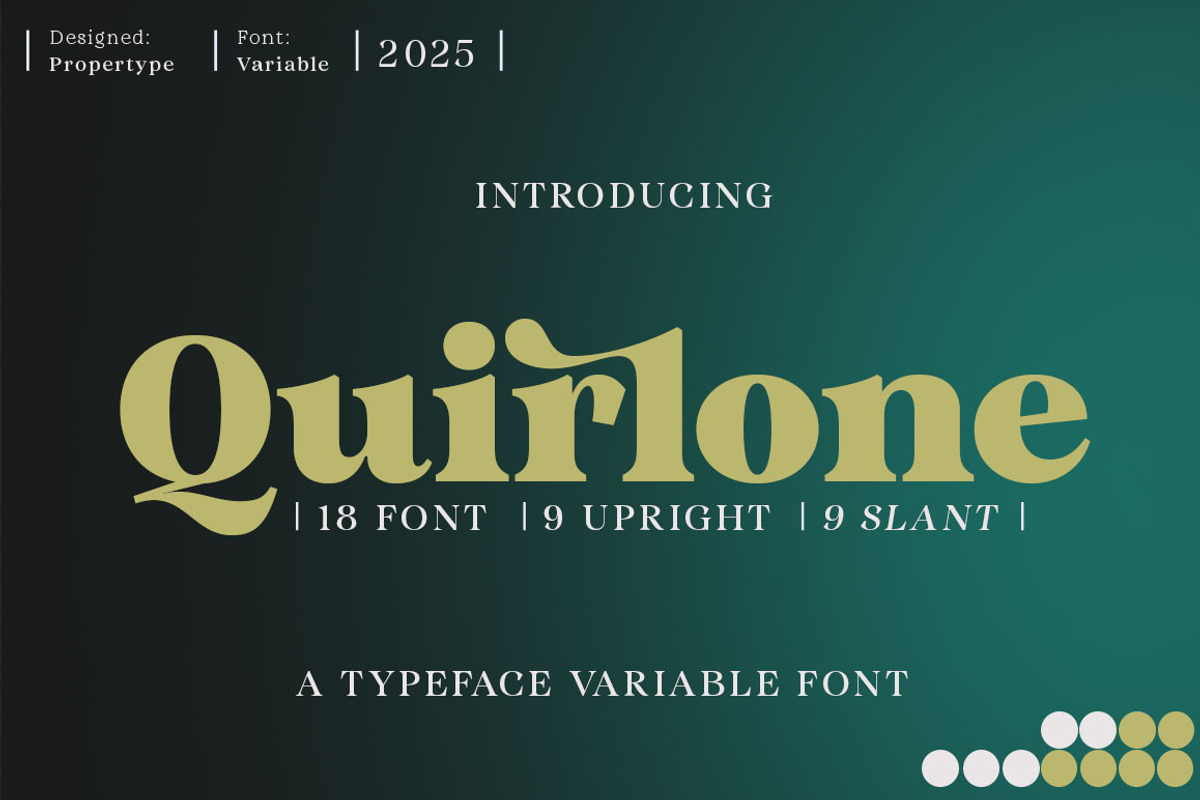 Quirlone, a Serif Font by Propertype (Photo 1 of 10)