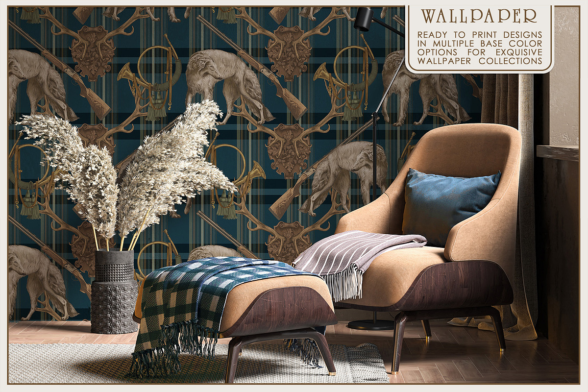 Pattern Aristocratic hunt, a Pattern Graphic by Natalia0307 (Photo 5 of 11)