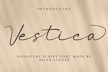 Vestica signature script font