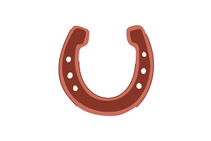 Clover Horseshoe Cartoon Vector