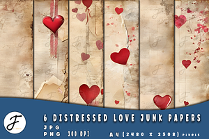 Distressed Love Junk Papers