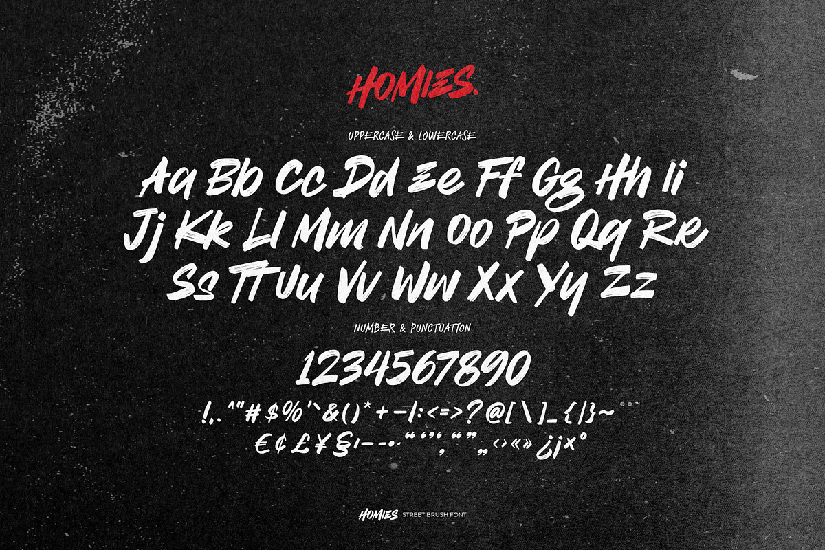 Homies - Street Brush Font, a Handwritten Font by ikiiko (Photo 6 of 7)