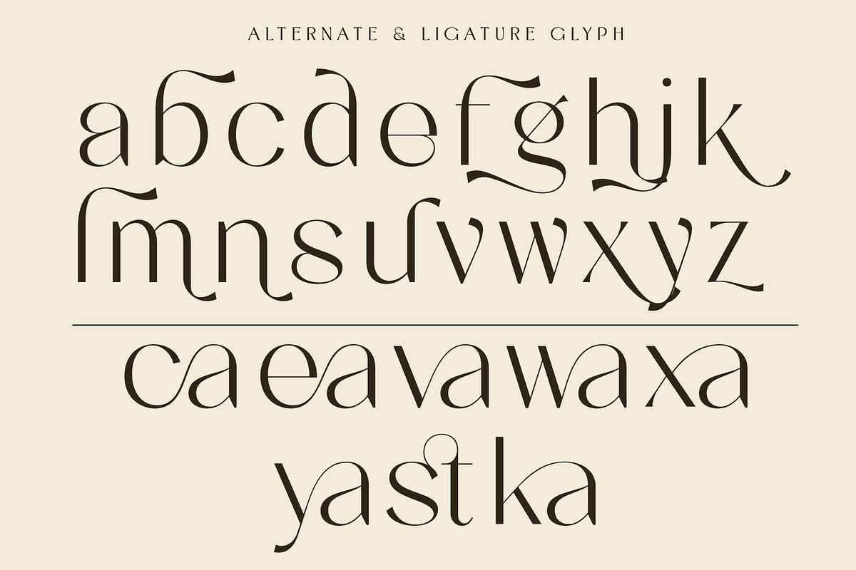 Peachy - Ligature Modern Serif, a Serif Font by Luna Shop (Photo 3 of 11)