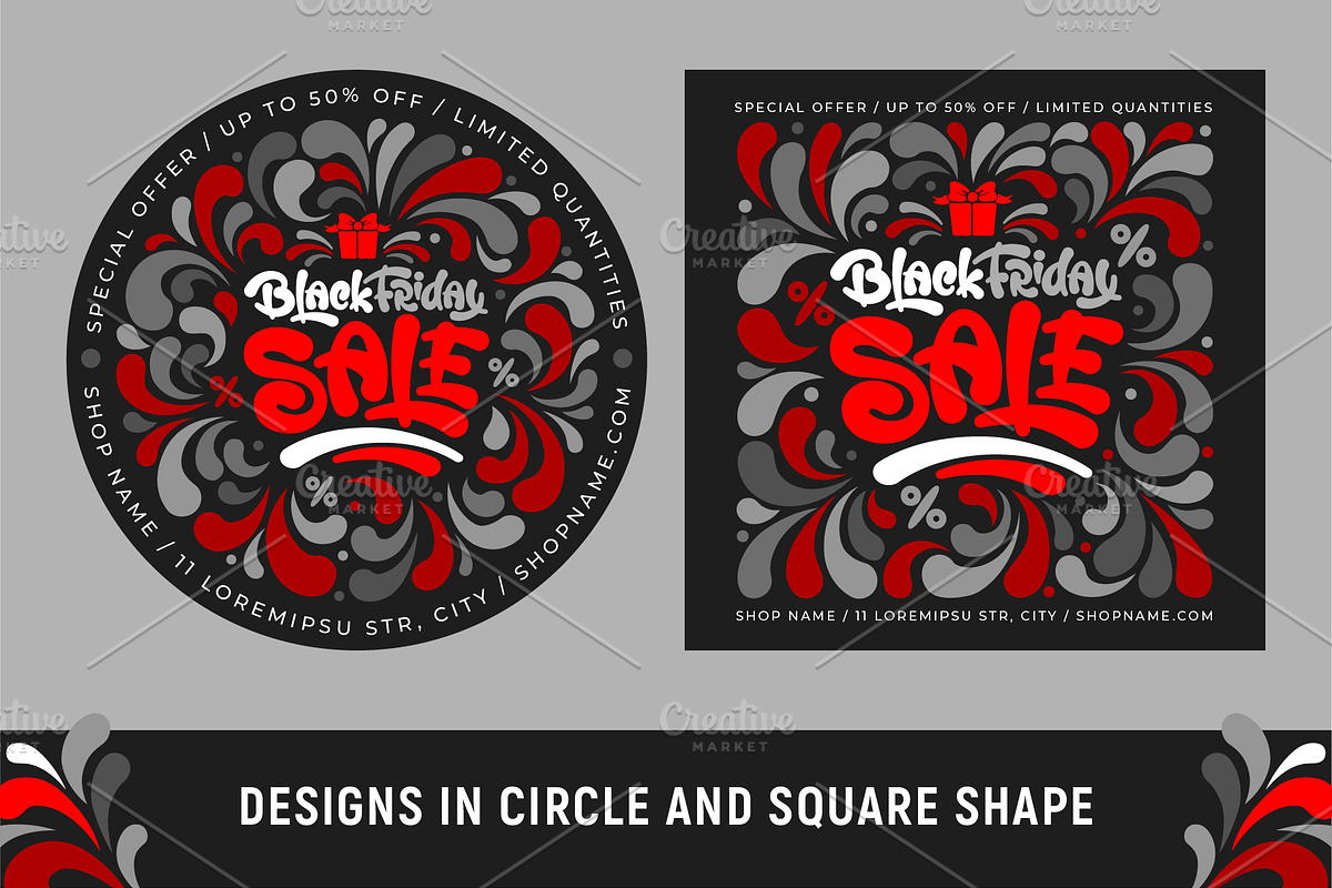 Black Friday Sale Lettering Set, a Seasonal Illustration by Vector beauty (Photo 3 of 5)