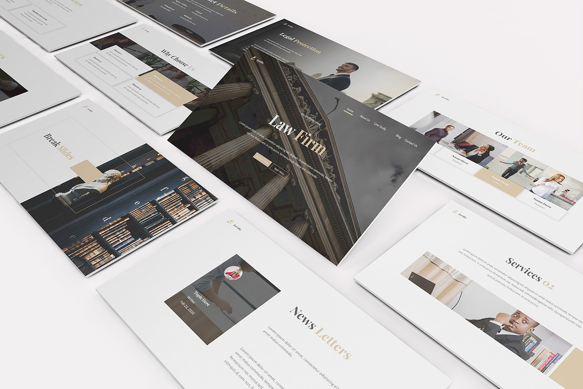 Law Firm Powerpoint Template, a Presentation Template by Formatika Studio