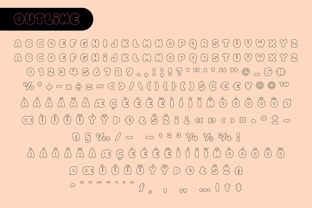 Fox Peachi: 5 Font Styles, a Symbol Font by Fox7 By Rattana (Photo 12 of 15)