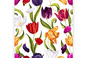 Colorful Tulips Seamless Pattern, a Pattern Graphic by MarynaPetrovska (Thumbnail 2 of 16)