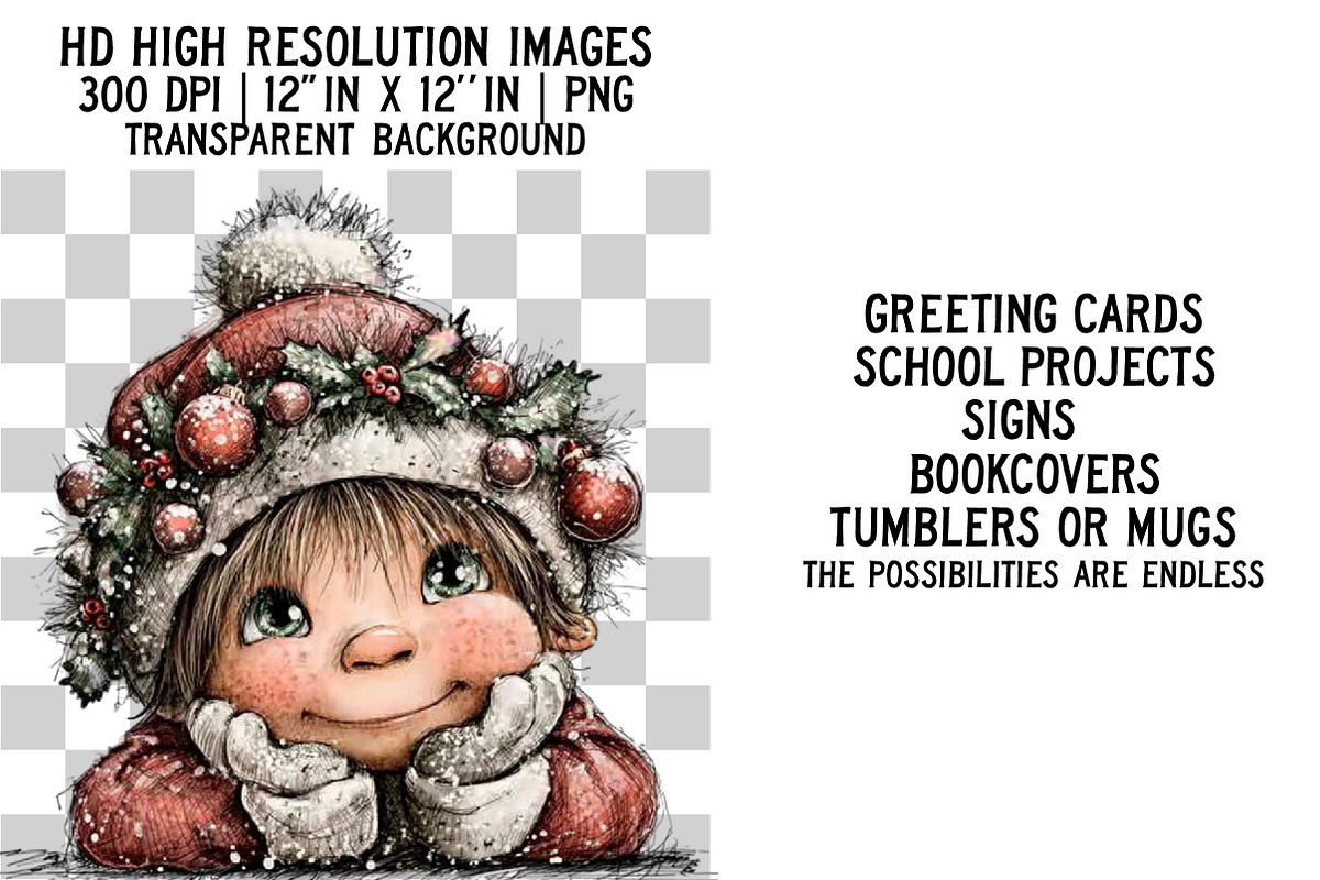 Cute little Christmas boy Clipart, an Illustration by Craft Nest (Photo 2 of 5)