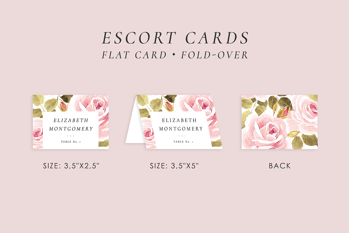 Roses – wedding set, an Invitation Template by Helen Halik art (Photo 5 of 10)