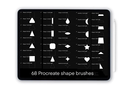 Procreate shape stamps for iPad