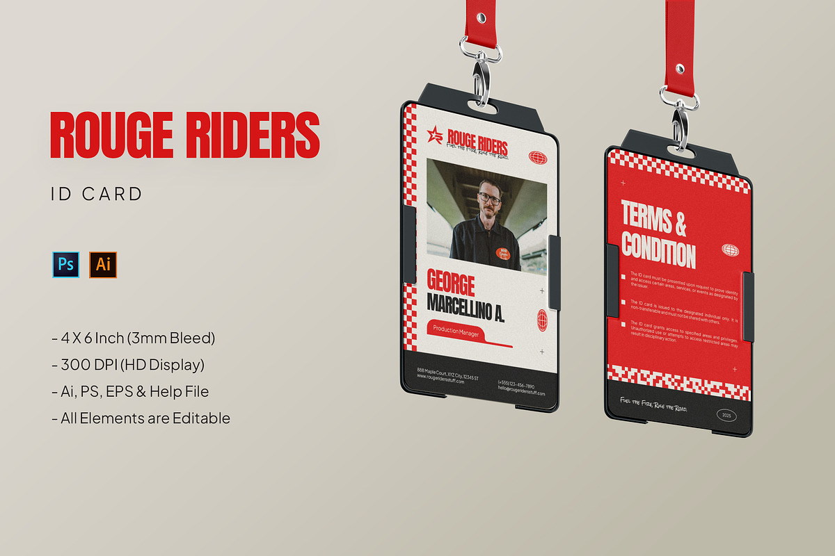 Rouge Riders - ID Card, a Print Template by StreaksideStd (Photo 3 of 3)