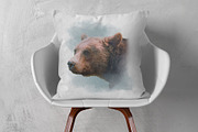 Portrait of a Grizzly Bear in color, an Animal Illustration by Digital Art Downloads (Thumbnail 2 of 4)