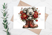 Whimsical Spring Koala Clipart PNG, an Illustration by Canvas Craft (Thumbnail 6 of 7)