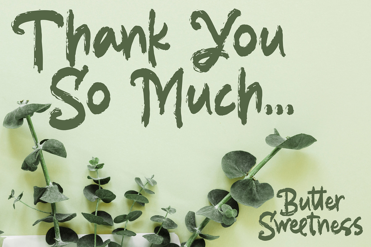 Butter Sweetness - Brush Font, a Handwritten Font by VASTARD STUDIO (Photo 12 of 12)