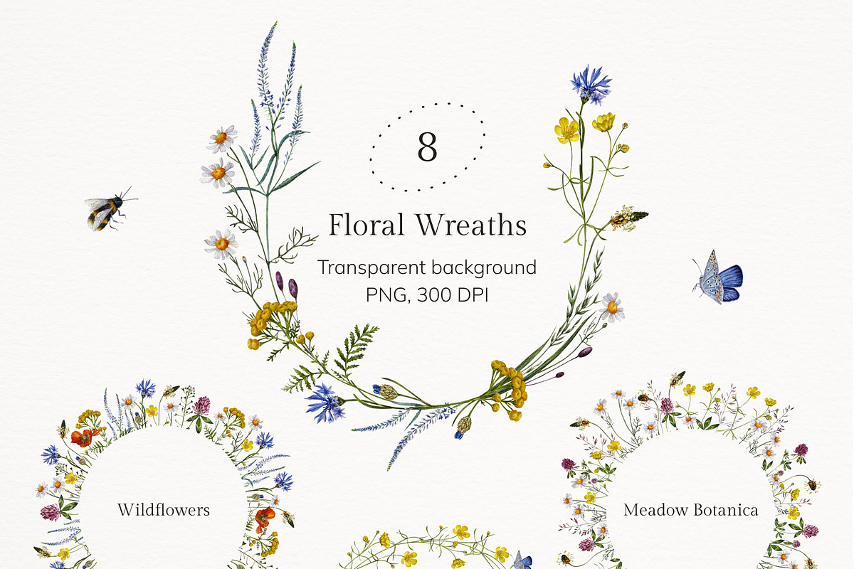 Meadow Botany. Watercolor Floral Set, a Healthcare Illustration by JulShuman (Photo 4 of 11)