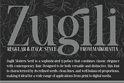 Zugili - Modern Serif Typeface, a Serif Font by MaikoHatta (Thumbnail 2 of 7)