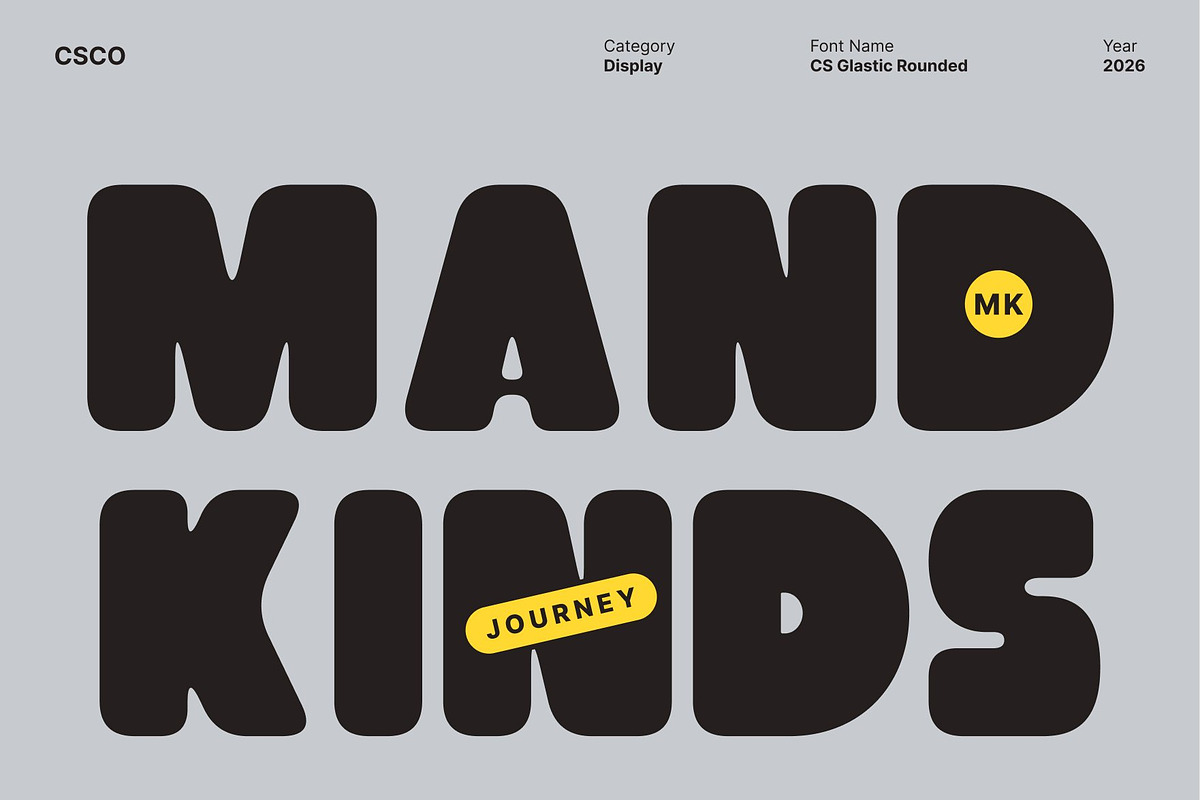 CS Glastic Rounded, a Sans Serif Font by Craft Supply Co. (Photo 6 of 8)