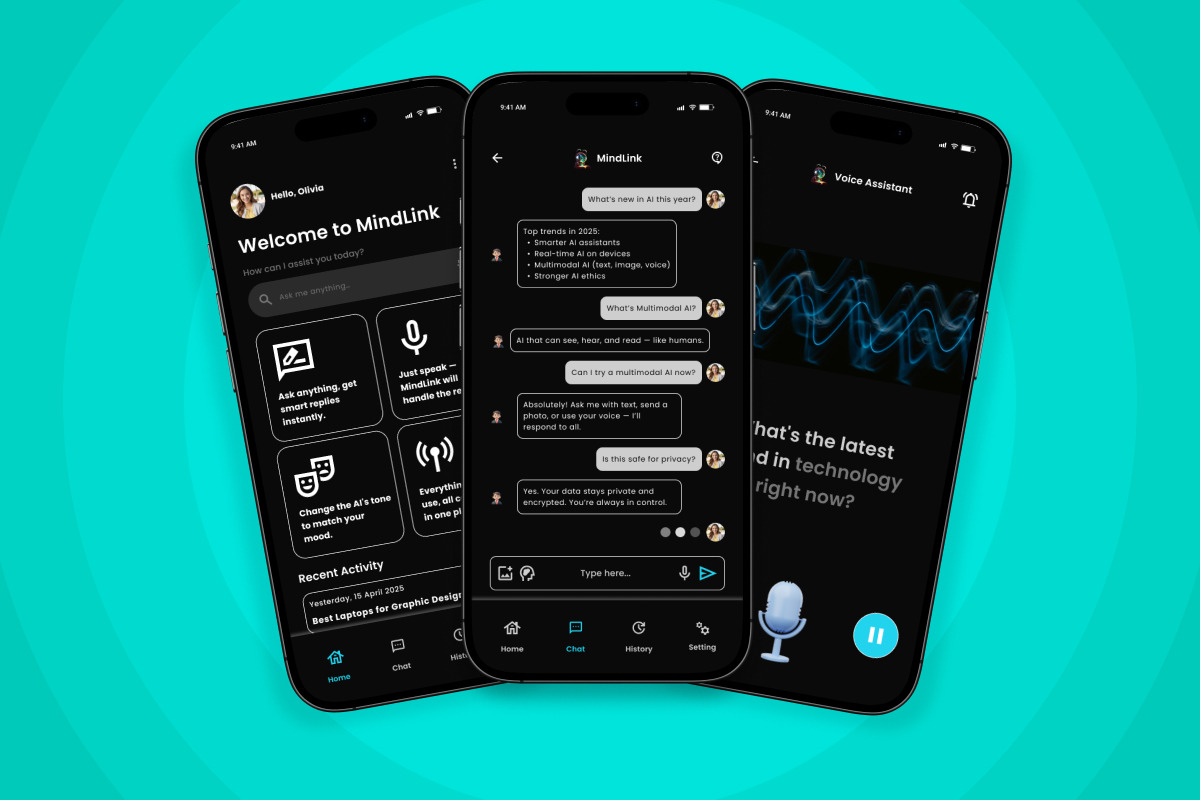 Mind Link - Chatbot Design Template, an App Template by productype1 (Photo 4 of 5)