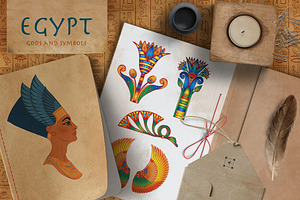 EGYPT: Gods & Symbols Vector Set.