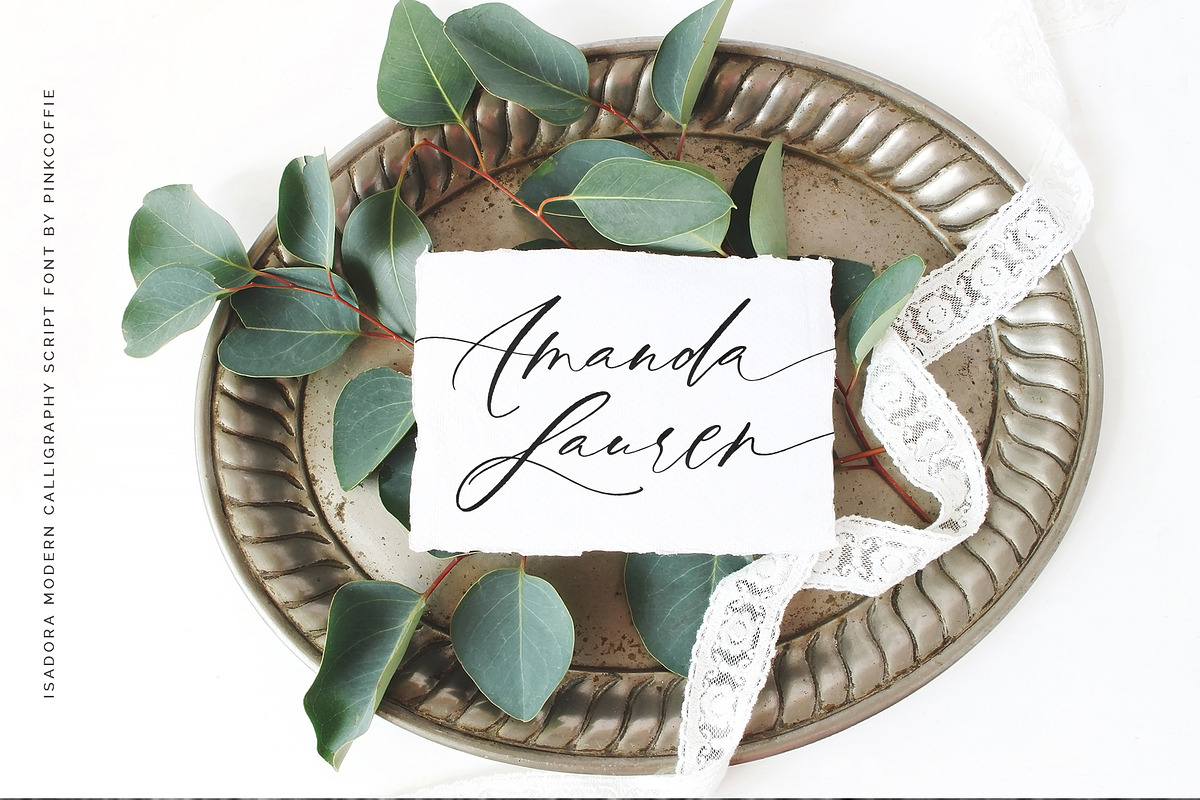 Isadora I Rustic Wedding Script Font preview 6