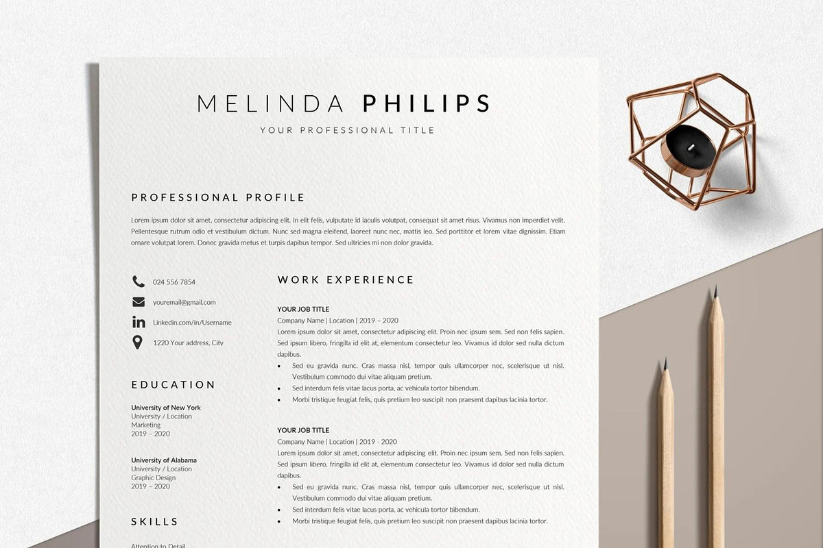 Professional Resume Template Word, a Resume Template by LucaTheme (Photo 1 of 10)