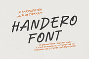 Handero - Handwritten Display Font, a Handwritten Font by Typeparties (Thumbnail 1 of 9)