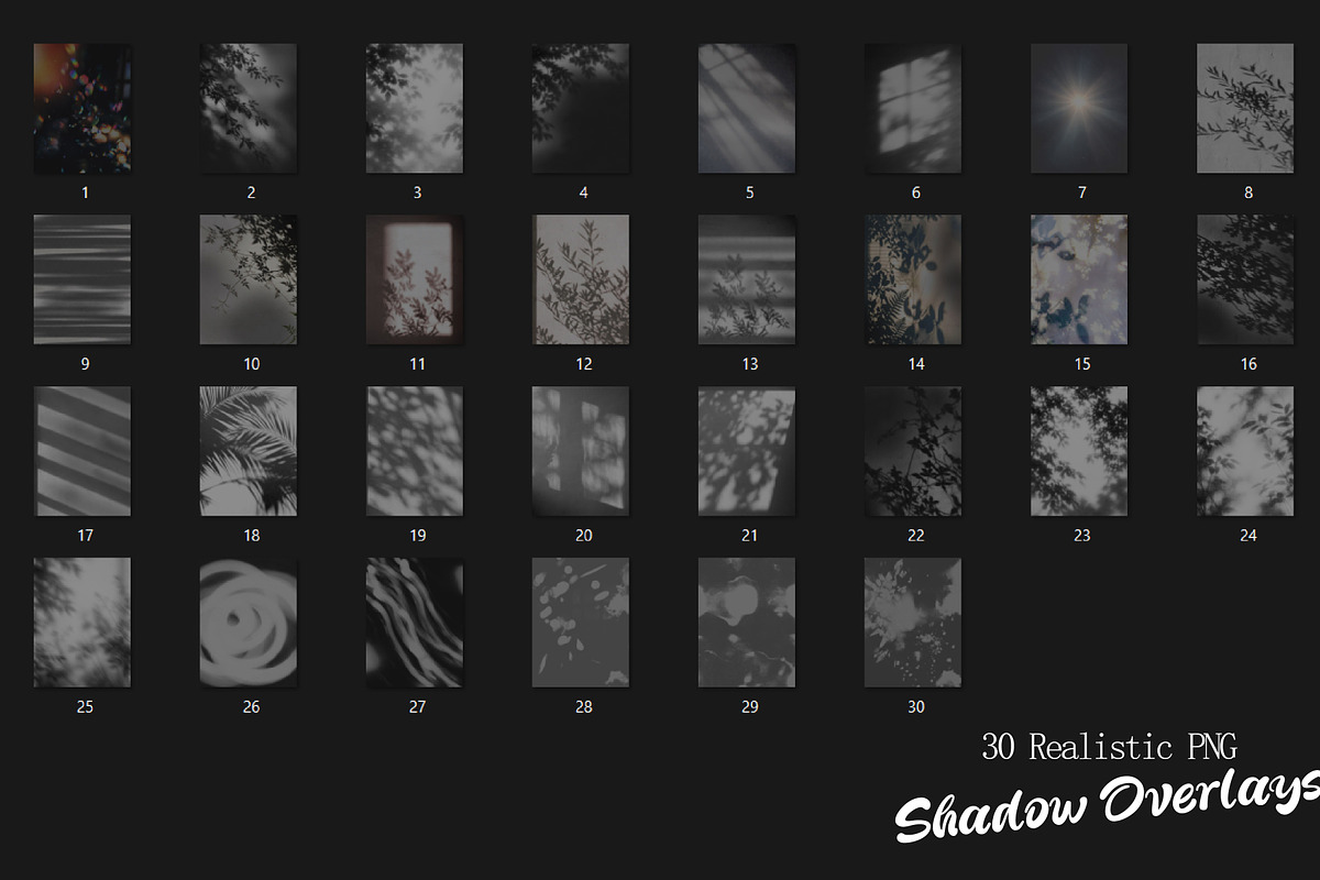 Natural Shadow Overlays 30 PNG, a Texture Graphic by DreamoraArt (Photo 5 of 16)