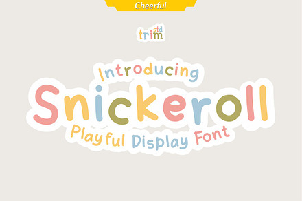 Snickeroll - Playful Sticker Font, a Handwritten Font by TrimStudio
