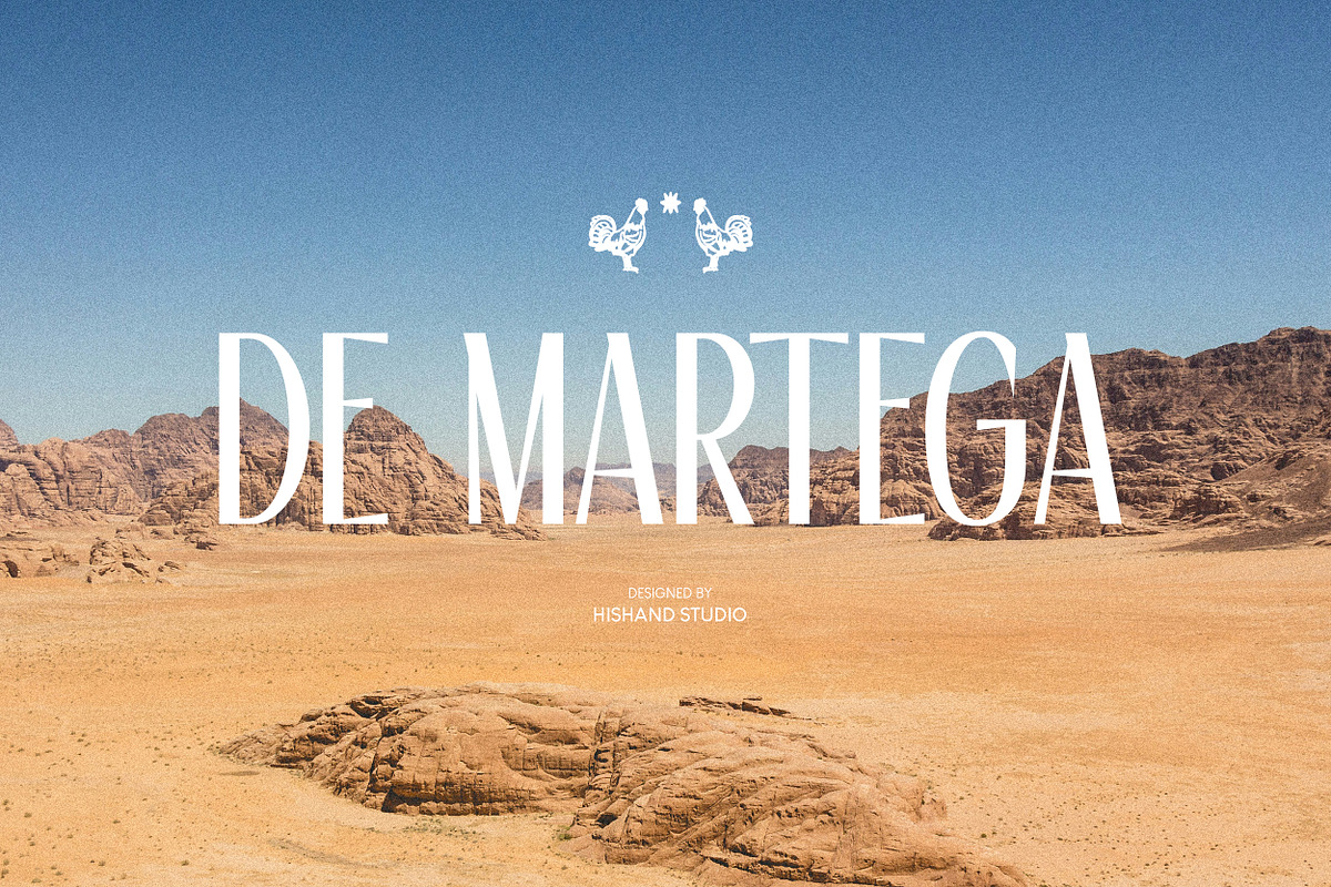 De Martega Display Font, a Serif Font by Hishand Studio (Photo 1 of 10)