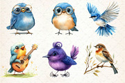 Cute Quirky Funny Birds Clipart, an Illustration by Dream Creation (Thumbnail 2 of 6)