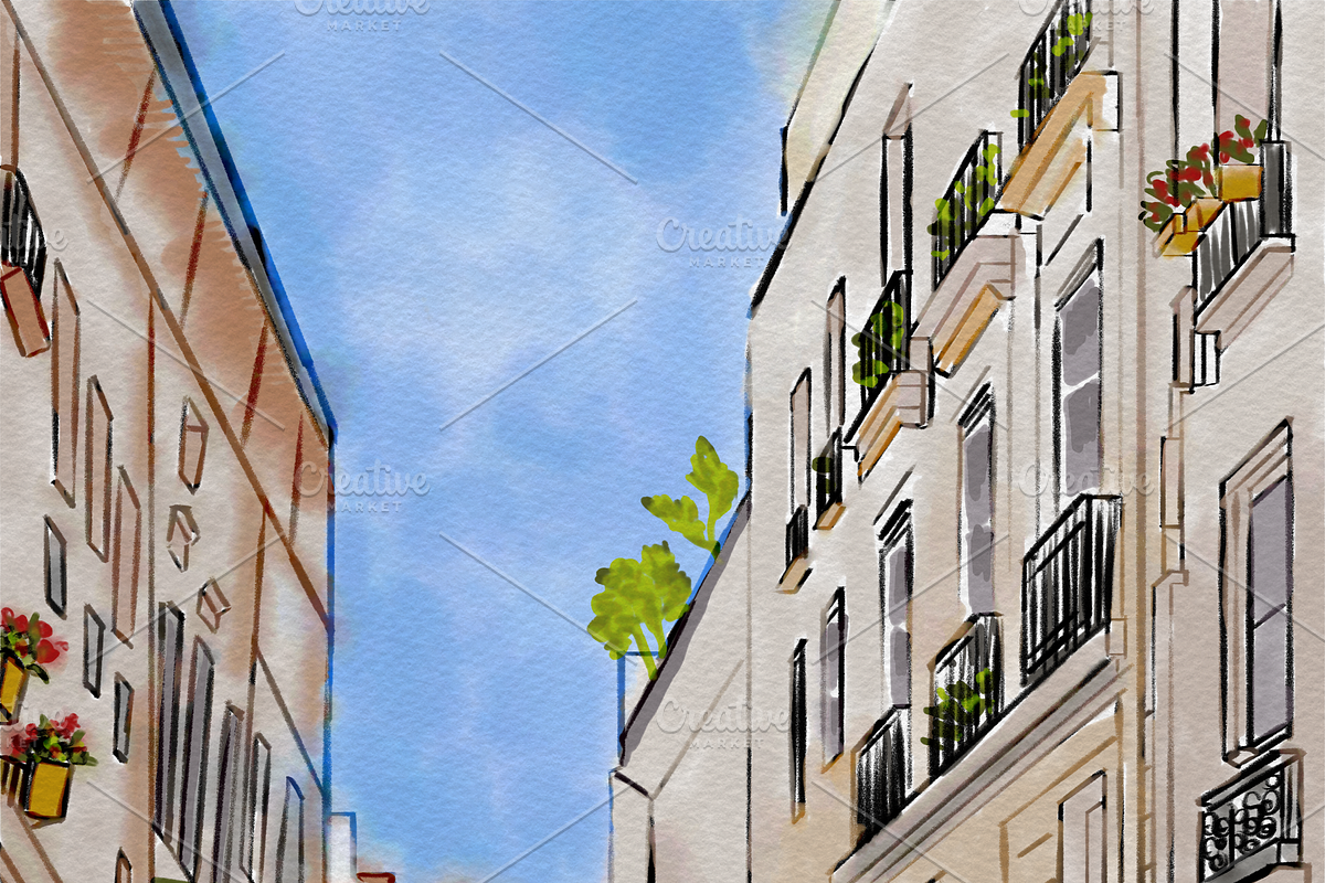 Cityscape | Digital Illustration, an Illustration by AMMi (Photo 2 of 4)
