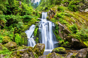 Triberg falls one of the highest containing river, forest, and germany, a Nature Photo by Leonid Andronov