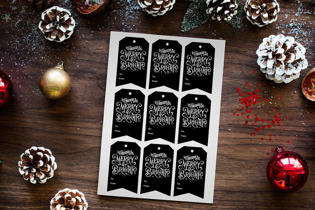 Merry & Bright – Christmas Gift Tags, an Illustration by Aurelie Maron (Photo 5 of 5)