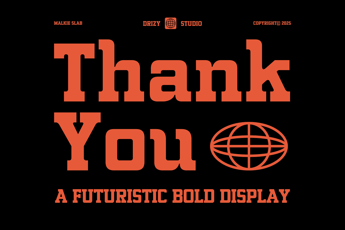 Malkie Slab – Futuristic Bold, a Slab Serif Font by Drizy (Photo 10 of 10)