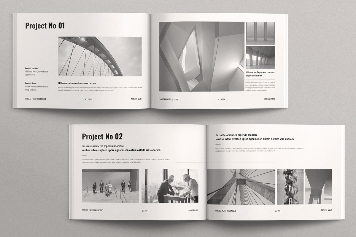 Project Portfolio Template Landscape, a Brochure Template by TemplatesForest (Photo 4 of 9)