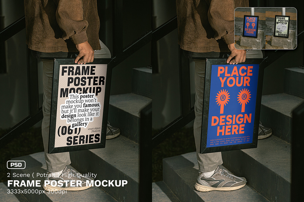 Frame Poster Mockup - VOL 4, a Product Mockup by Simetrica Labs (Photo 1 of 3)