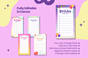 Happy Birthday List Templates, a Templates & Theme by TemplateCastleStore (Thumbnail 9 of 9)