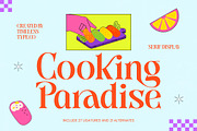 Cooking Paradise Serif Display Font, a Serif Font by timelesstype.co (Thumbnail 1 of 10)