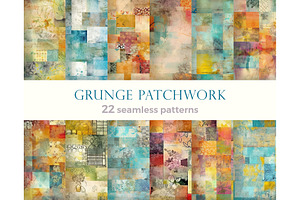 Patchwork Seamless Patterns Grunge