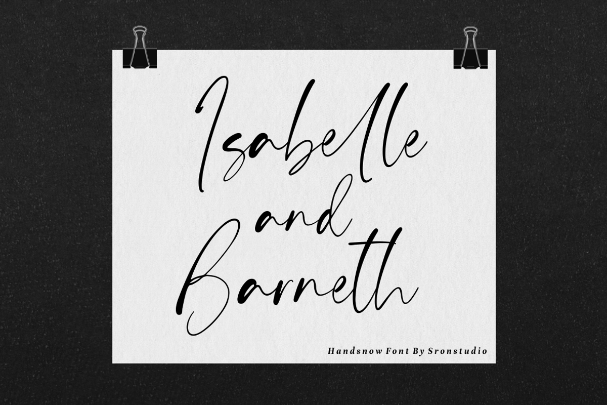 Handsnow - Handlettered Font preview 2