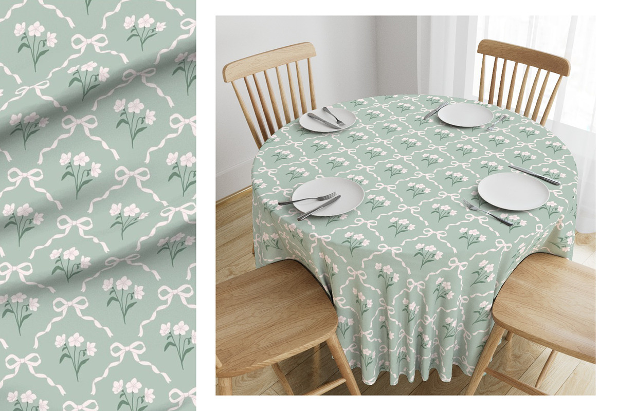 Preppy bow flower patterns, a Pattern Graphic by Viaireshop (Photo 5 of 6)