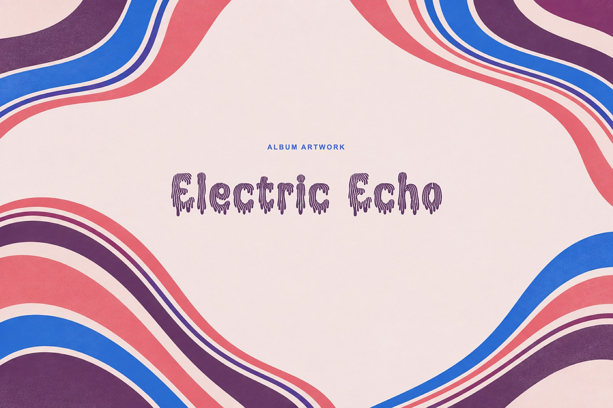 Synesthesia Striped Psychedelic Font, a Sans Serif Font by Graphic Spirit (Photo 7 of 8)