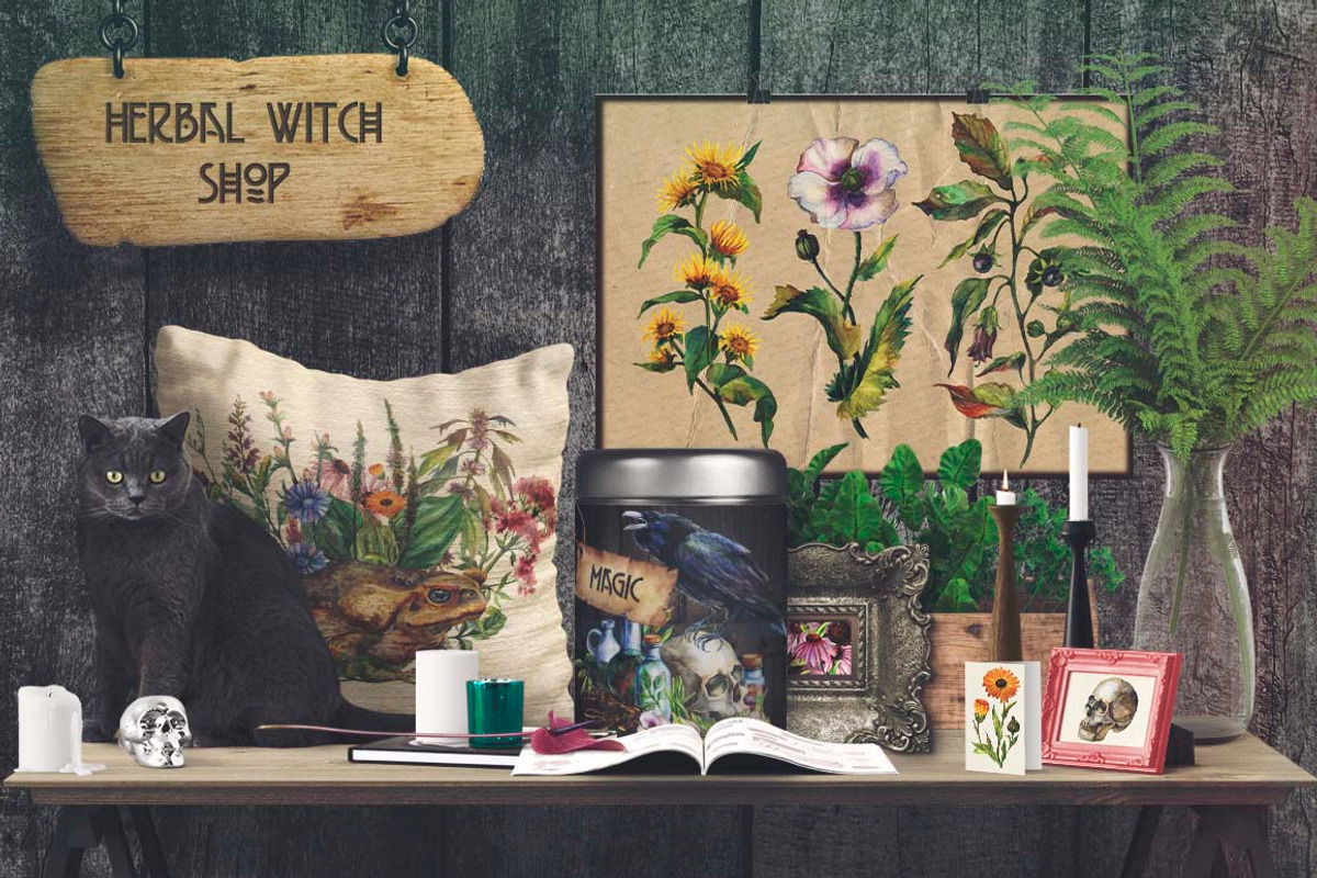 Watercolor Alchemy Medicinal Herbs, an Illustration by Fluffy Unicorn (Photo 7 of 10)