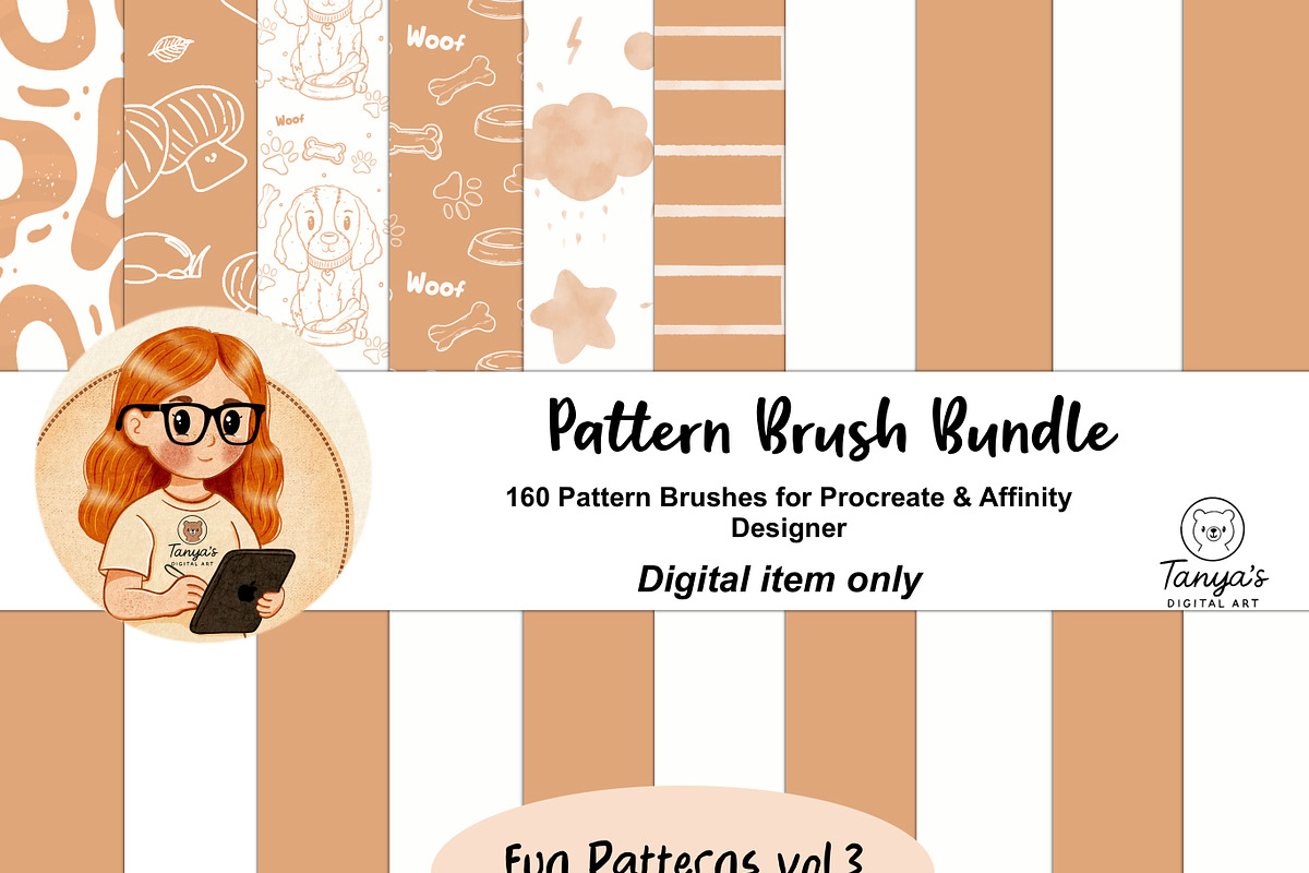 Fun Patterns Bundle for Procreate, a Brush Add-On by Tanya’s Digital Art (Photo 7 of 10)
