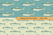 Fish Seamless Pattern Hearing paper, an Illustration by TanchaArt (Thumbnail 1 of 3)