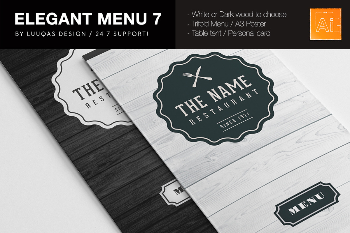 Elegant Food Menu 7, a Brochure Template by Luuqas Design (Photo 2 of 6)