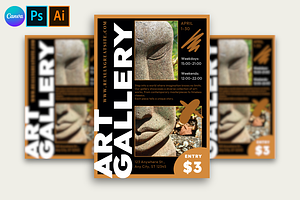 Bold Art Gallery Poster, a Templates & Theme by barsrsind
