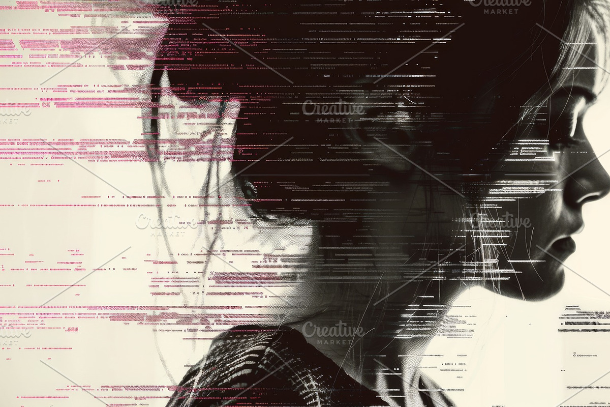 90 Glitch faces, a Person Illustration by Handmadefont (Photo 88 of 94)