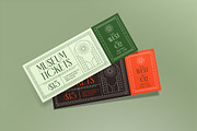 Art Deco Museum Ticket, a Card Template by graphicook (Thumbnail 2 of 3)